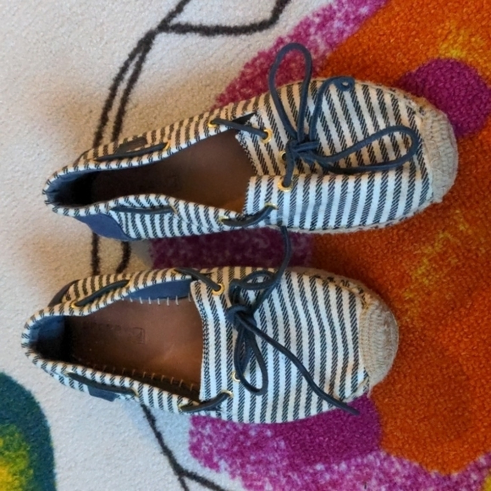 SPERRY Women's Katama Breton Striped Size 9.5 Espadrilles‎
